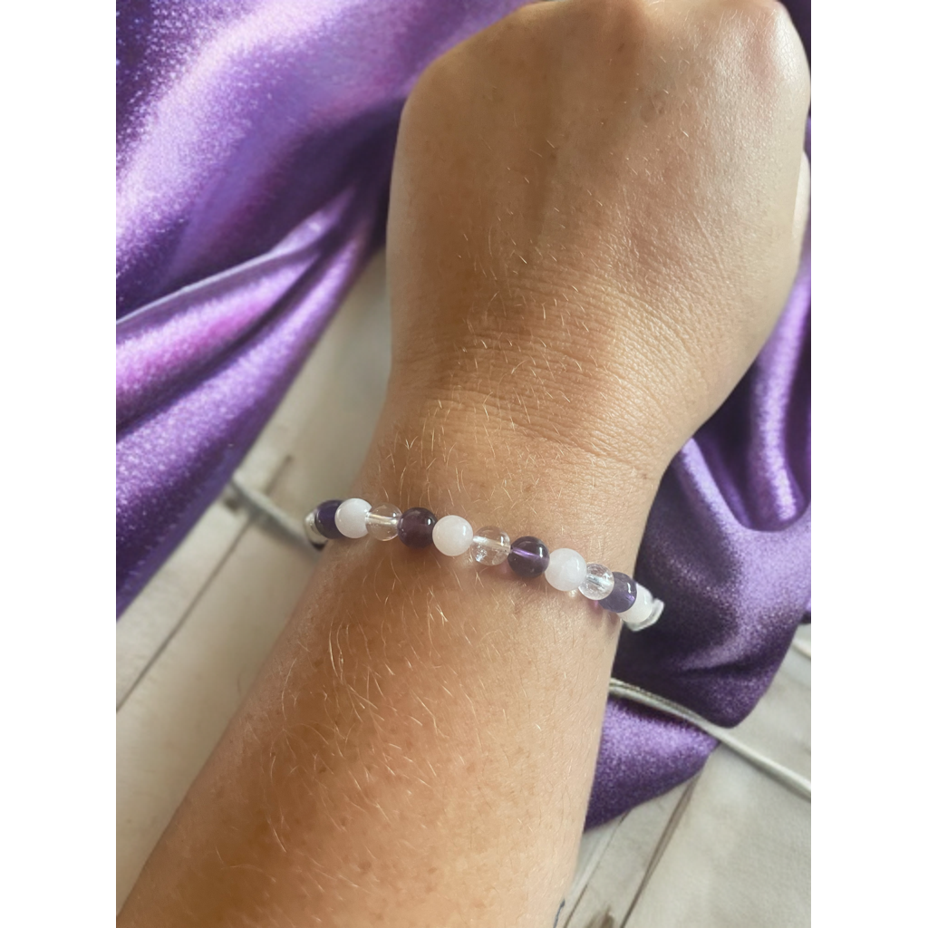 Amethyst & Rose Quartz Bracelet