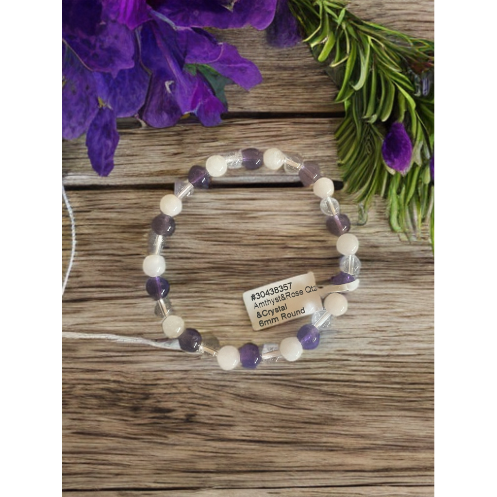 Amethyst & Rose Quartz Bracelet