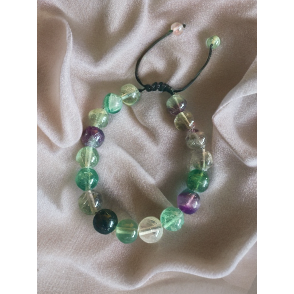 Rainbow Fluorite Adjustable Bracelet