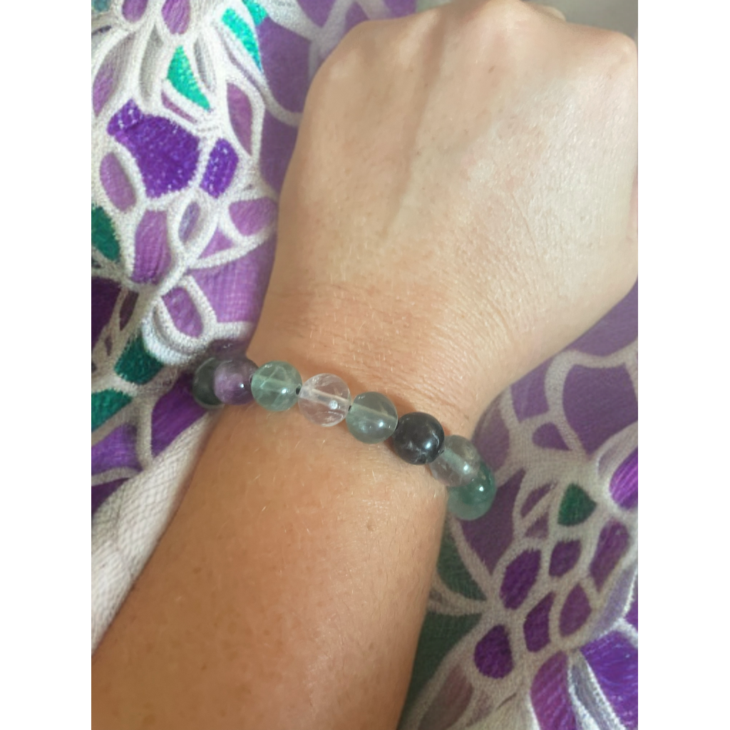 Rainbow Fluorite Adjustable Bracelet
