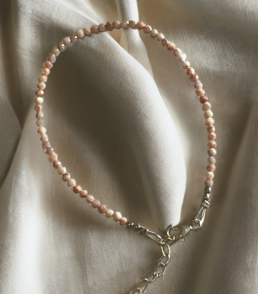 Peach Moonstone Faceted Bracelet