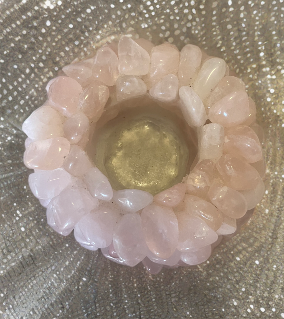 Rose Quartz Tea-Light Holder