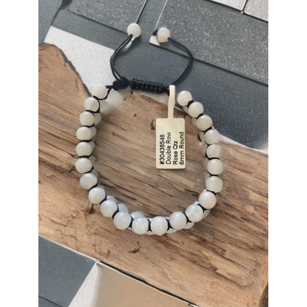 Rose Quartz Double Row Bracelet