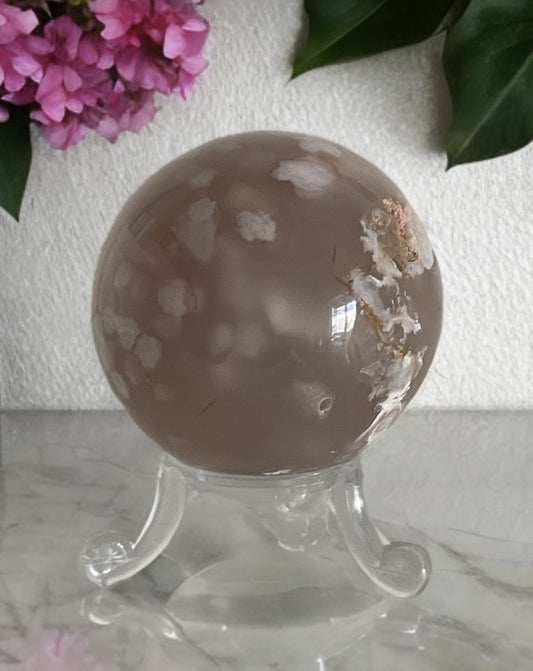 Flower Agate Sphere