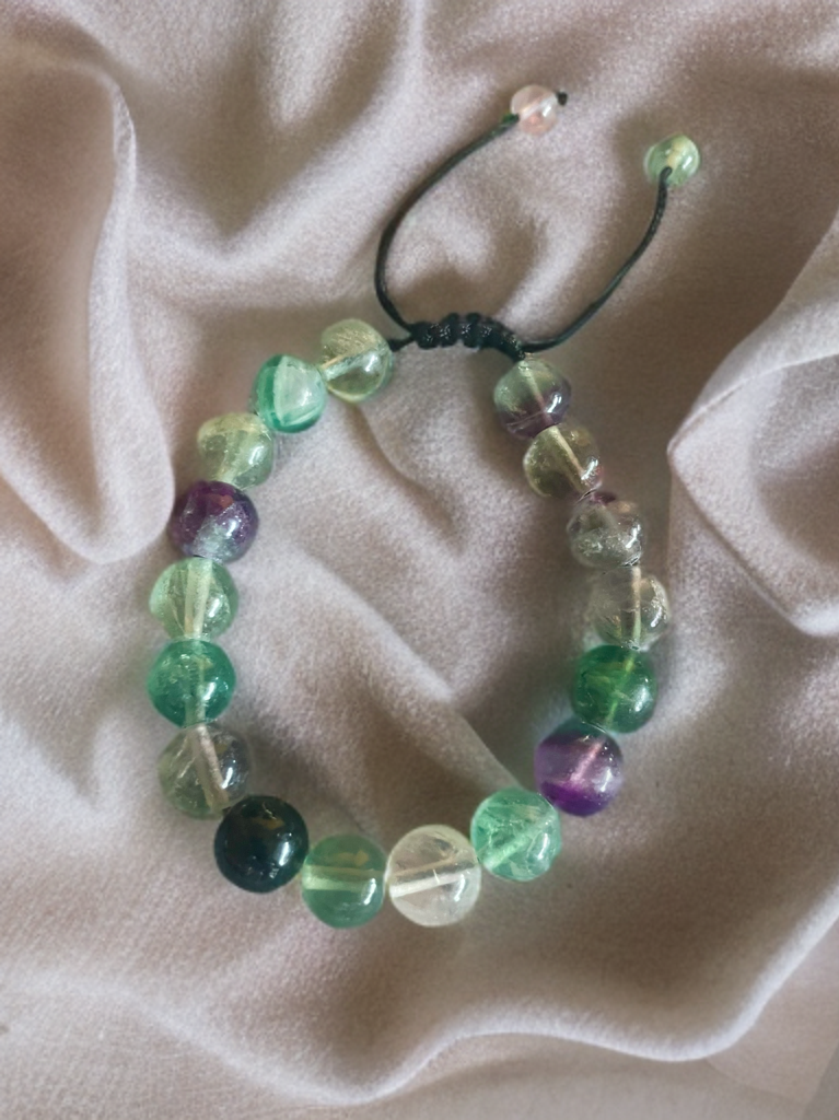 Rainbow Fluorite Adjustable Bracelet