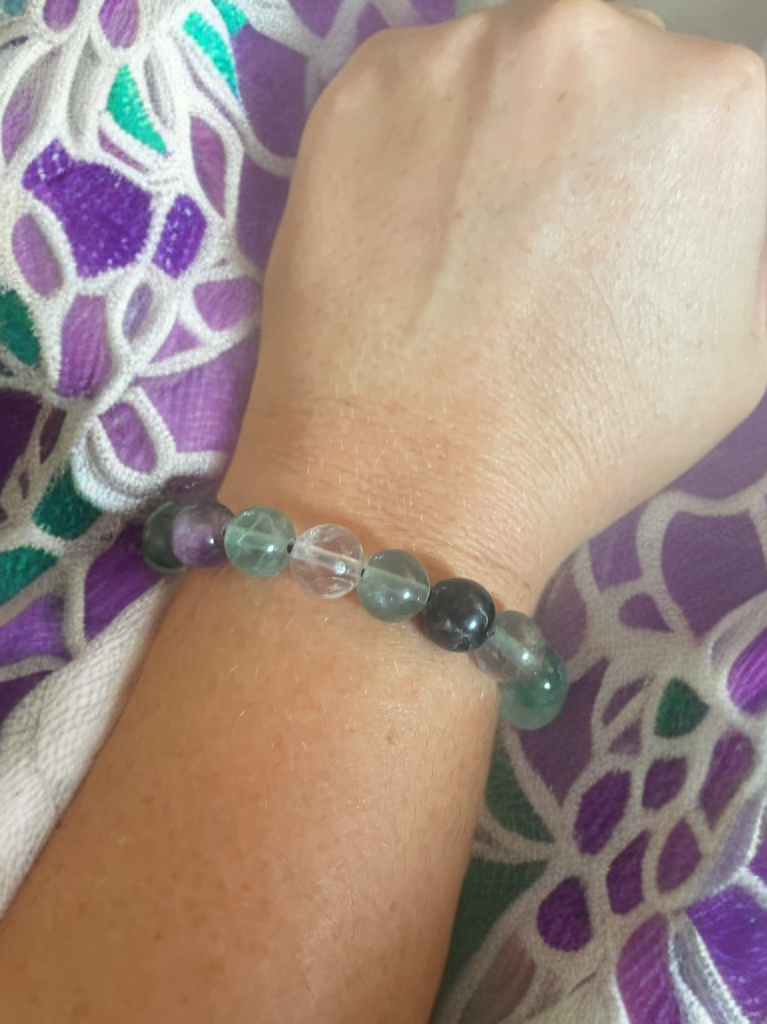 Rainbow Fluorite Adjustable Bracelet