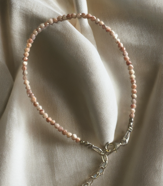 Peach Moonstone Faceted Bracelet