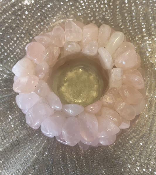Rose Quartz Tea-Light Holder